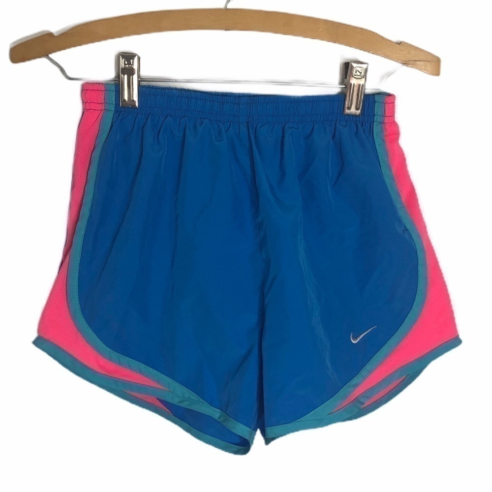 Nike Pink Blue Athletic Shorts Sz XS Stretch Women